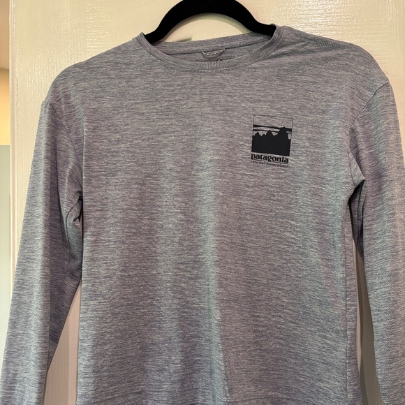 Patagonia Girls Capilene Long-Sleeve T-shirt Alpine Icon/Moonlit Purple Large - Picture 1 of 5